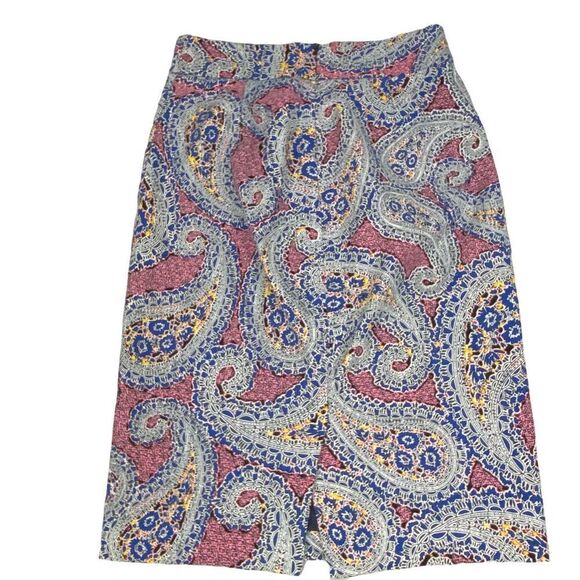 J. Crew No. 2 Pencil Skirt In Paisley size 00 - Picture 2 of 6